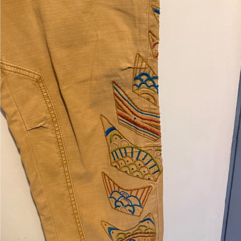 Pilcro The Wanderer Embroidered Trousers from Anthropologie - Picture 4 of 7